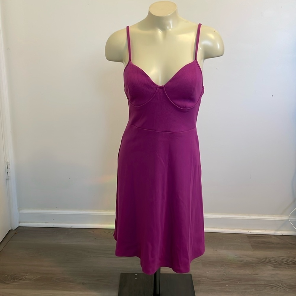 Women's Purple Ribbed Mini Dress - Wild Fable